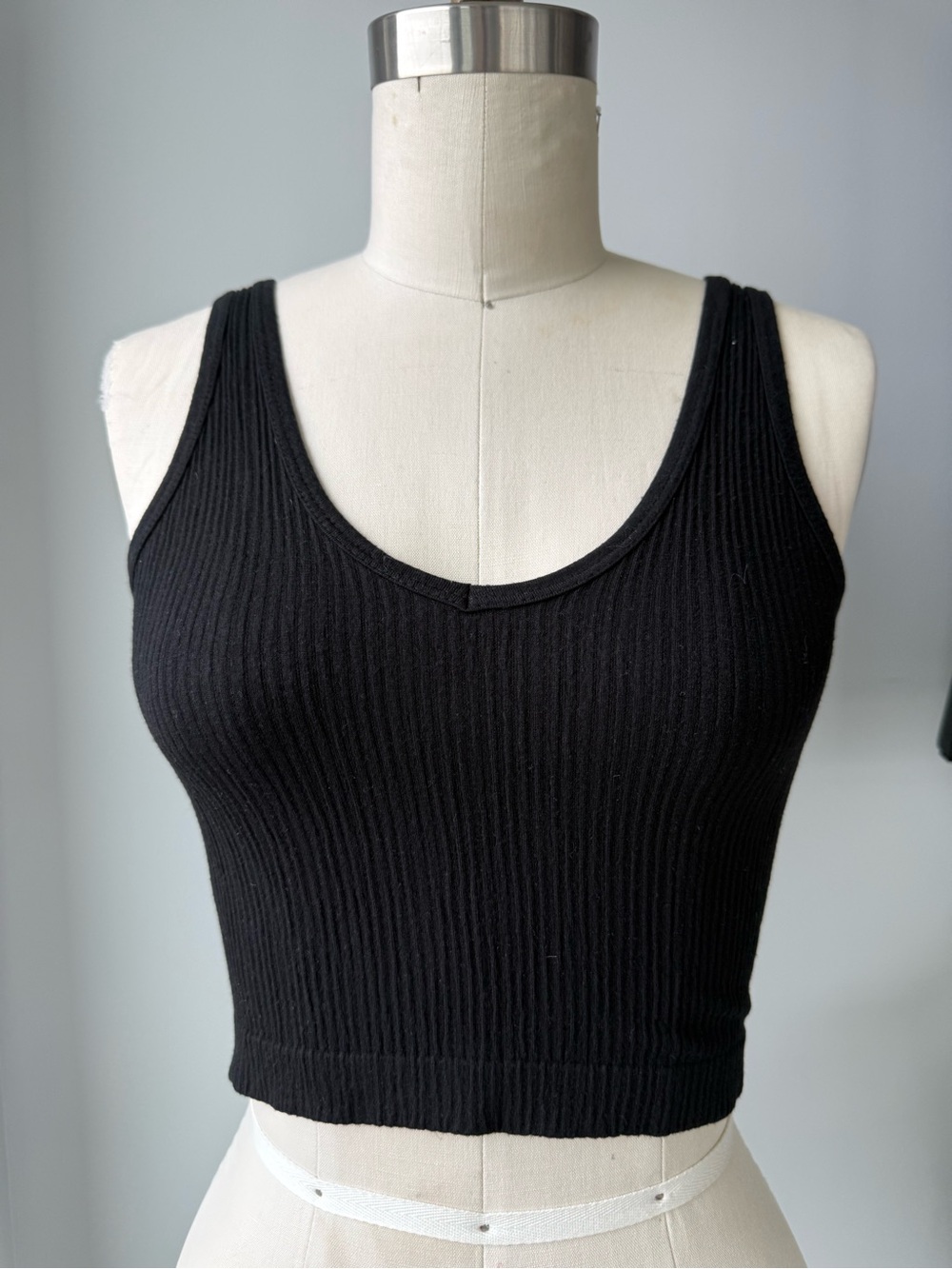 Urban Outfitters out from under Black Ribbed Tank Crop Top